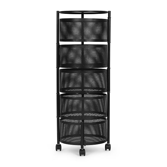 Kuhinjski regal pomočnik organizator vrtljive police 5 nivojev kovina ModernHome