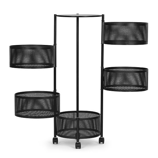 Kuhinjski regal pomočnik organizator vrtljive police 5 nivojev kovina ModernHome