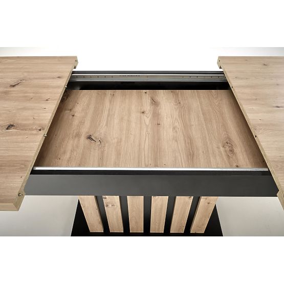 LAMELLO raztegljiva miza 160-210/90 cm hrast artisan/črna