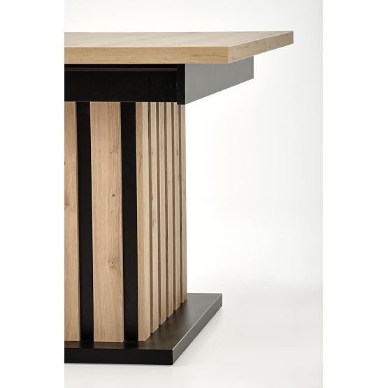 LAMELLO raztegljiva miza 160-210/90 cm hrast artisan/črna