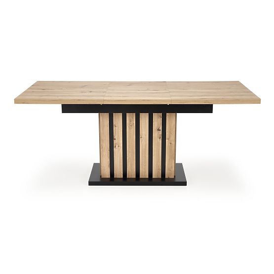 LAMELLO raztegljiva miza 160-210/90 cm hrast artisan/črna