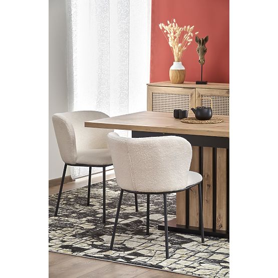 LAMELLO raztegljiva miza 160-210/90 cm hrast artisan/črna