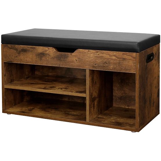 Lesena klop z omarico za čevlje LOFT