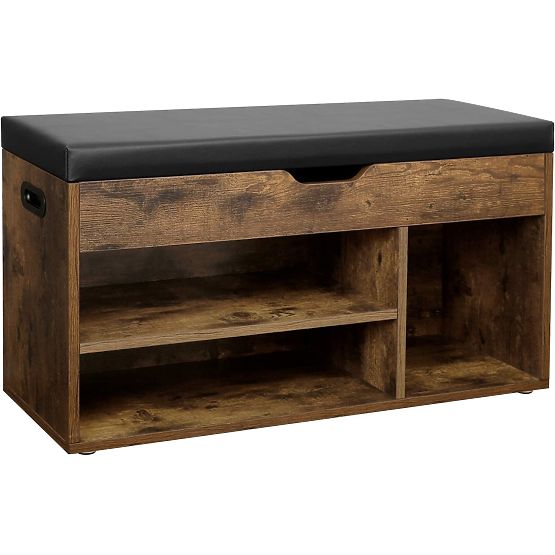 Lesena klop z omarico za čevlje LOFT