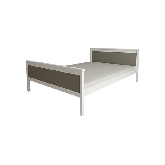 Lesena postelja Ikar 200 x 120 cm - sivo-bela