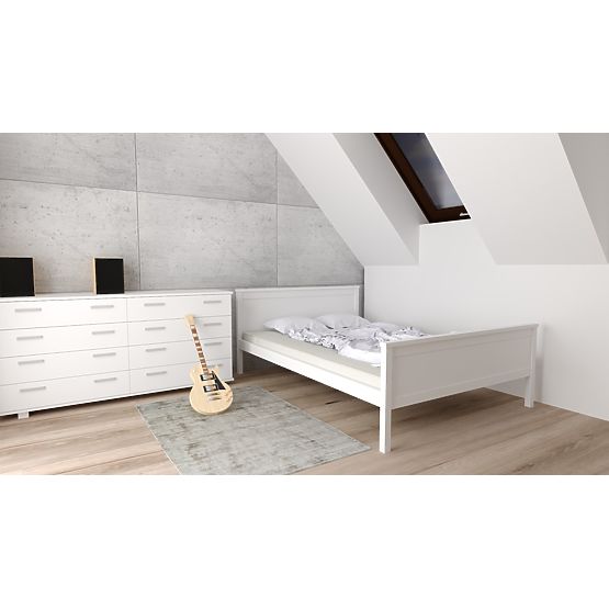 Lesena postelja Ikar 200 x 90 cm - bela