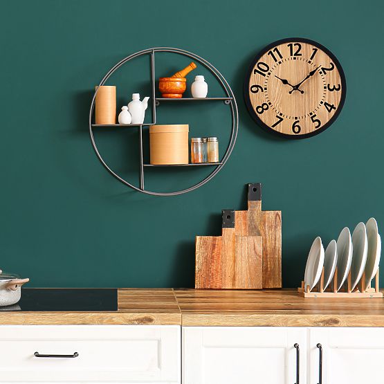 Lesena stenska ura loft ABBAS 35 cm