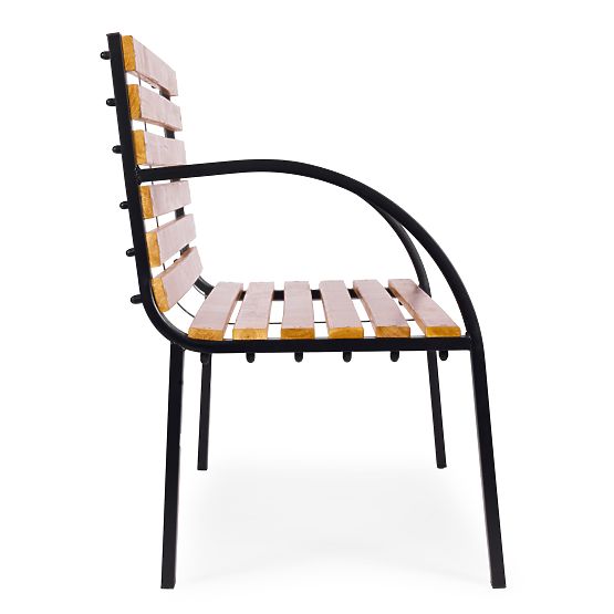 Lesena vrtna klop z naslonjalom 122x57 cm parkovna MultiGarden