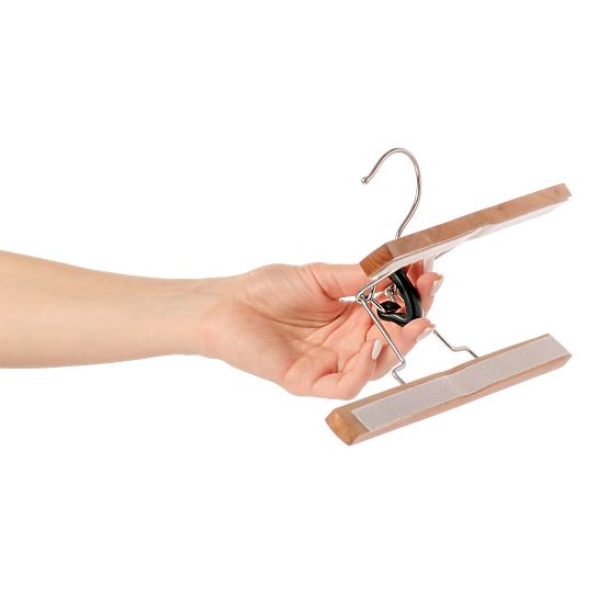 Leseni obešalnik za hlače