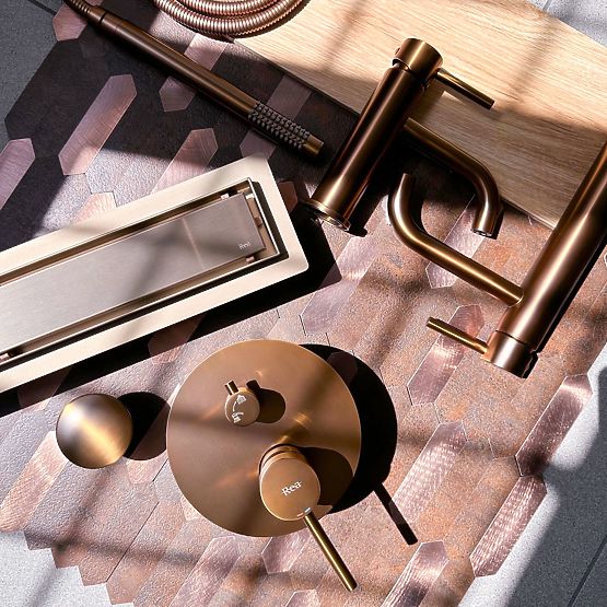 Linearna odtočna kanaleta REA Neox za brušeni baker 90