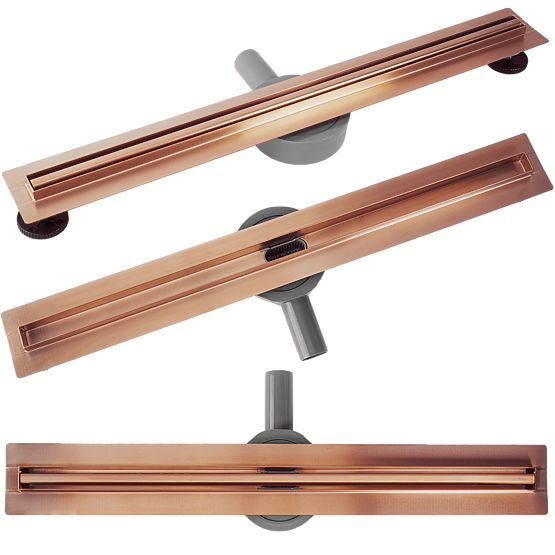 Linearni odtok REA NEOX SLIM PRO brušeni baker 60