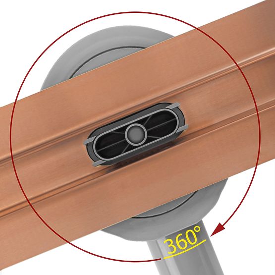 Linearni odtok REA NEOX SLIM PRO brušeni baker 60