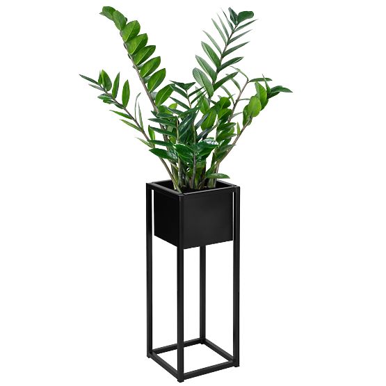 Loftovski cvetlični lonec Concove 60 cm črn