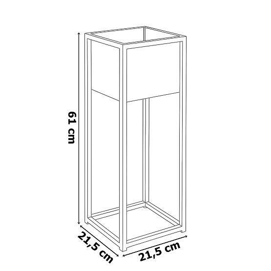 Loftovski cvetlični lonec Concove 60 cm črn