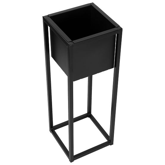 Loftovski cvetlični lonec Concove 60 cm črn