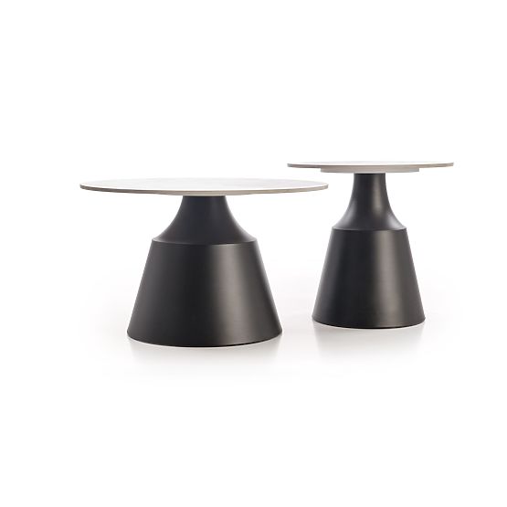 MAGNETA komplet 2 klopi, beli marmor / črna (2p=1ks)