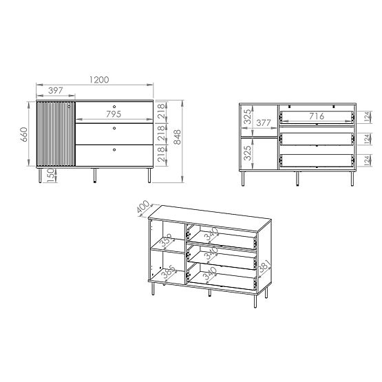 Manjša komoda Sophie - bež