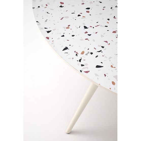 Miza ARAMIS, plošča - terazzo, noge - bela (2p=1ks)