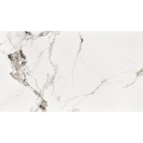 Miza EMILIO 120 plošča - beli marmor, noge - črne (2p=1ks)