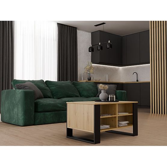 Miza Modern 4P HRAST ARTISAN ČRNA