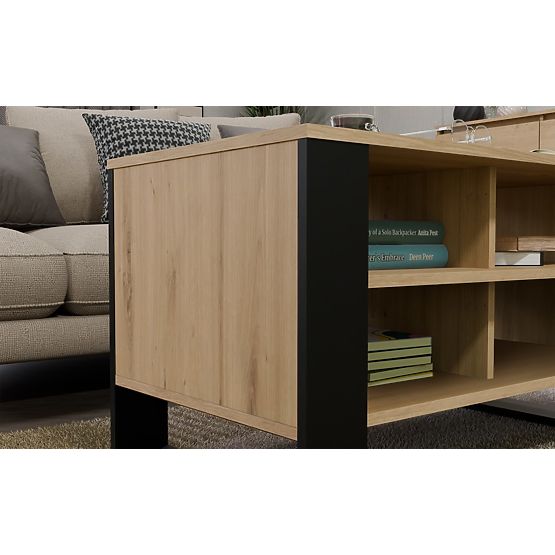 Miza Modern 4P HRAST ARTISAN ČRNA