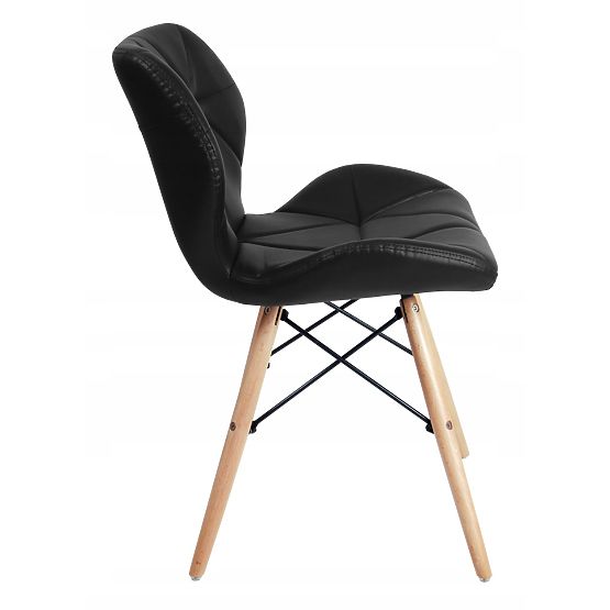 Moderen oblazinjen stol MURET črna