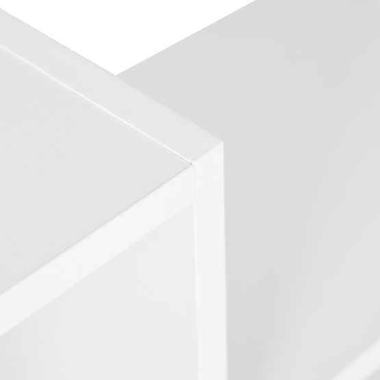 Moderna viseča polica z 8 policami bela