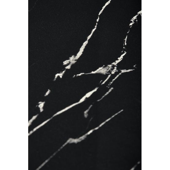 MOLINA okrogla miza, črni marmor / črna / zlata (2p=1ks)