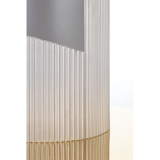 MUSCAT raztegljiva miza plošča - sivi marmor, noga - svetlo siva / zlata