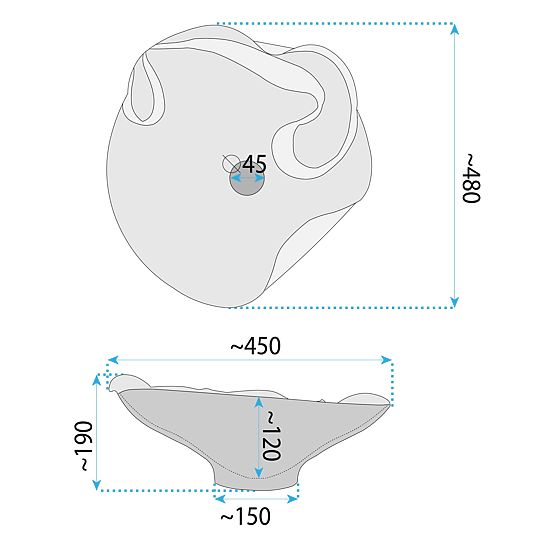 Nadpultni umivalnik Rea HM-12 Handmade ART