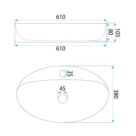Nadpultni umivalnik REA Nastazja 61