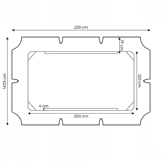 Nadstrešek za gugalnico 200 x 120 cm vodoodporna prevleka zelena ModernHome