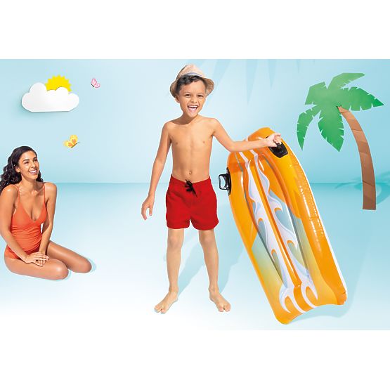 Napihljiva plavalna deska z ročaji za otroke INTEX 58165 ORANGE