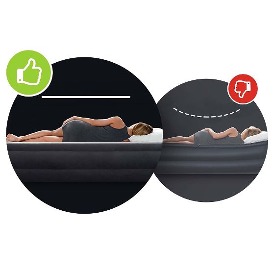 Napihljiva vzmetnica s črpalko postelja velur Intex 64148ND