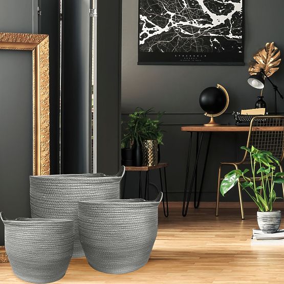 Naravni koši BOHO - set 3 kosov