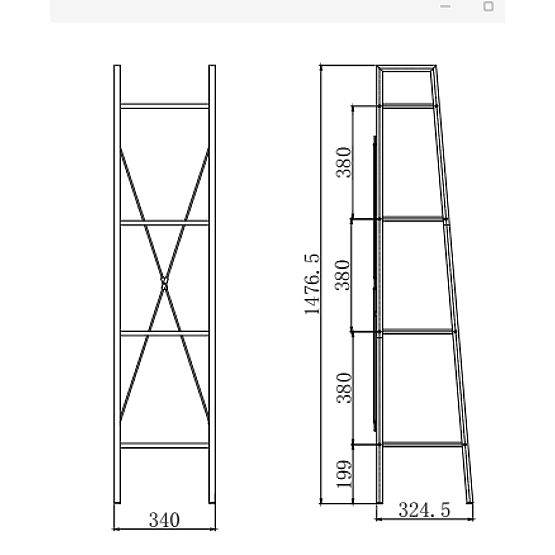 NARVIK REG1 črna / hrast sonoma