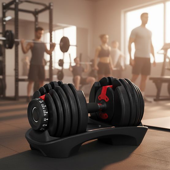 Nastavljiva litoželezna utež s podstavkom obremenitve 2,5-24 kg ModernHome