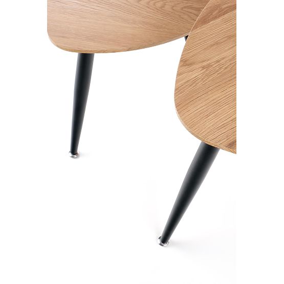 NICEA 2, komplet 2 klopi hrast zlati/črna