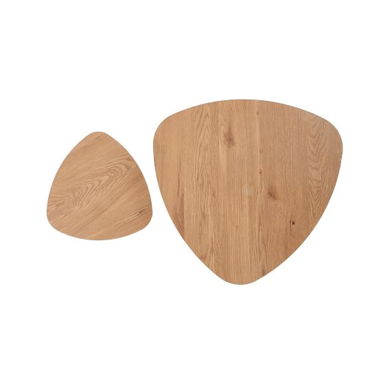 NICEA 2, komplet 2 klopi hrast zlati/črna