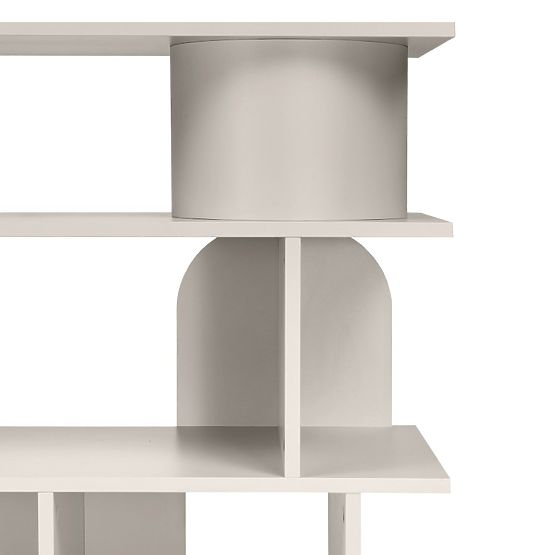 Nizka polica Rangali, kašmir, zaobljena