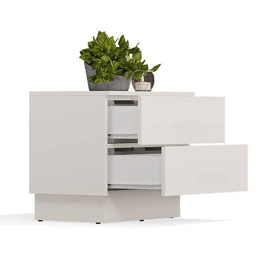 Nočna omarica AMBER 2S z 2 predali za spalnico KAŠMIR Bež