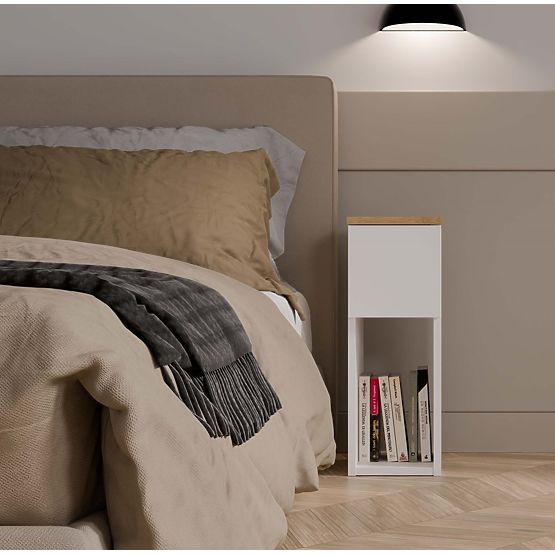 Nočna omarica GALAX 20/1S BELA-ARTISAN