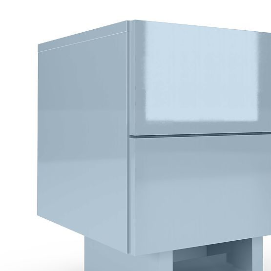 Nočna omarica Glim, dimno modra, sijajna