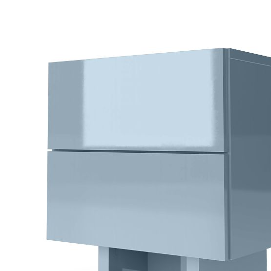 Nočna omarica Glim, dimno modra, sijajna