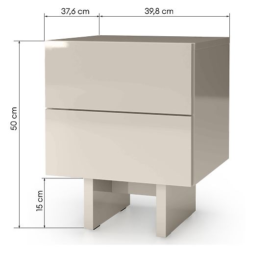 Nočna omarica Glim, kašmir, sijaj