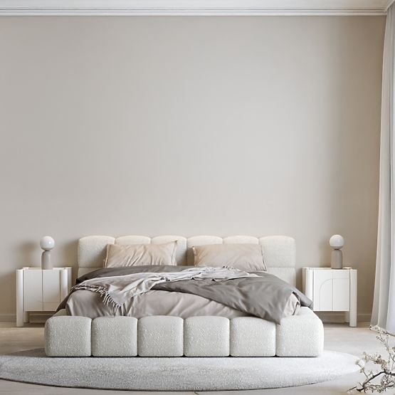 Nočna omarica Lunaria z rezkanim čelom, bela