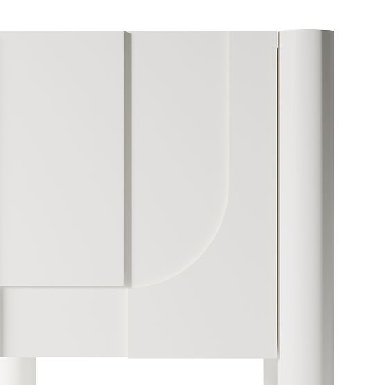 Nočna omarica Lunaria z rezkanim čelom, bela