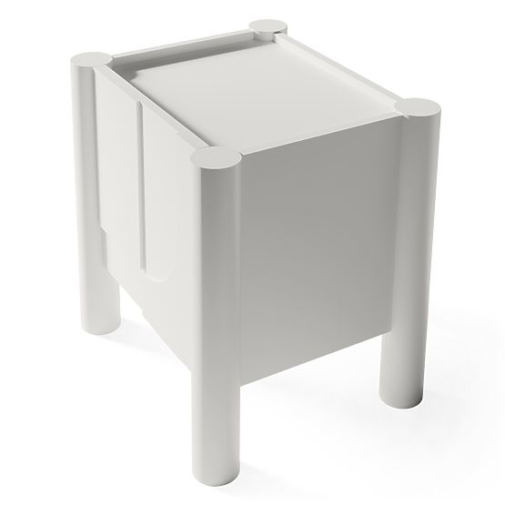 Nočna omarica Lunaria z rezkanim čelom, bela