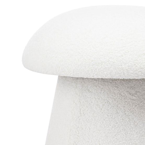 Oblazinjen puf Cap, bel, boucle, zaobljene oblike