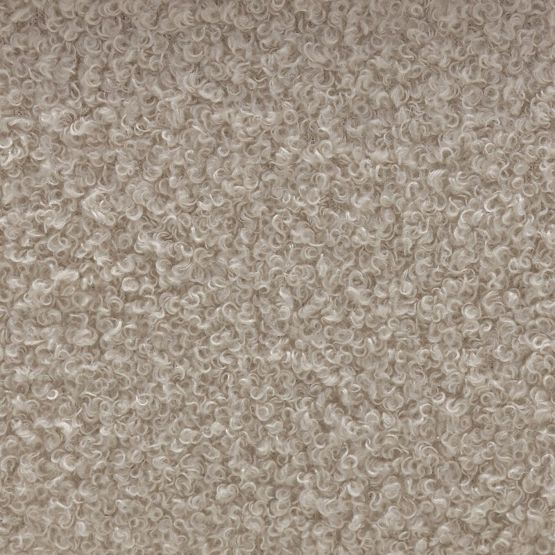 Oblazinjena klop Loppo svetlo bež, boucle, Oreh Wisconsin